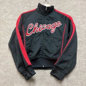 VTG Hardwood Classics Chicago NBA Track Jacket Full Zip Chicago Logo Youth Small